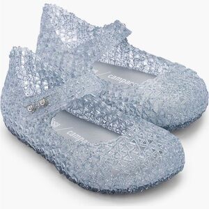 Mini Melissa Campana Mary Jane in Glitter Clear